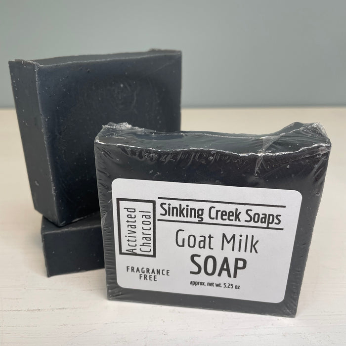 Activated Charcoal Goat Milk Soap (Fragrance Free)